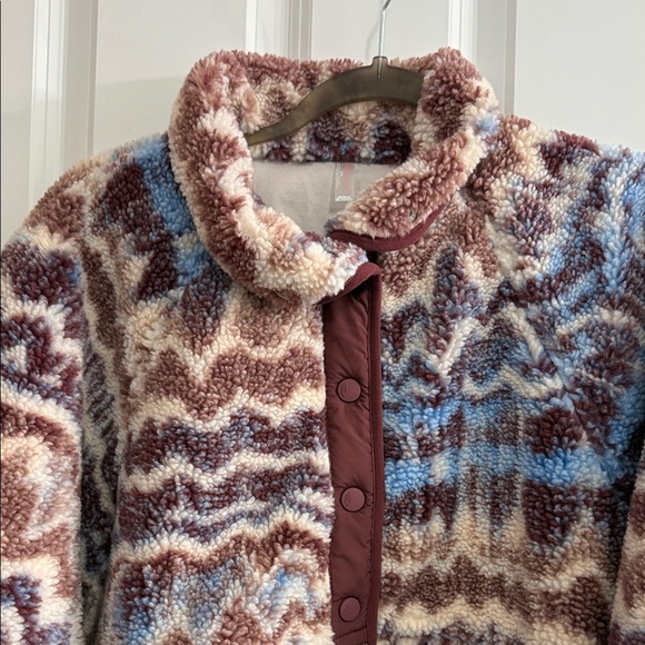 FP Movement by Free People Hit The Slopes Printed Fleece Jacket NWT - Picture 2 of 6